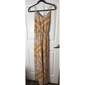 SOLD OUT JAASE ROMPER WIDE LEG PANTS JUMPSUIT BOHO YelloFLORAL SIZE Xl Anthrolog